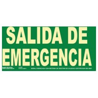 SEÑAL HOMOLOGADA SEGURIDAD SALIDA EMERGENCIA 320x150MM PVC VERDE ARCHIVO2000 6170-15H VE (Espera 4 dias) en Huesoi